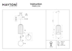 Lampa wisząca Maytoni Telford IP20 1xE27 P363PL-01G | Złoto