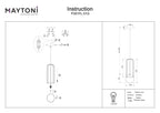 Lampa wisząca Maytoni Telford IP20 1xG9 P361PL-01G | Złoto