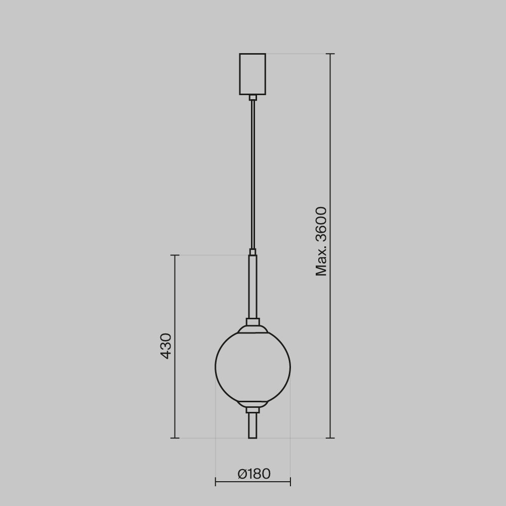 Lampa wisząca Maytoni The Sixth Sense IP20 x Z020PL-L6B3K | Czarny