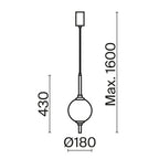 Lampa wisząca Maytoni The Sixth Sense IP20 x Z020PL-L6B3K | Czarny