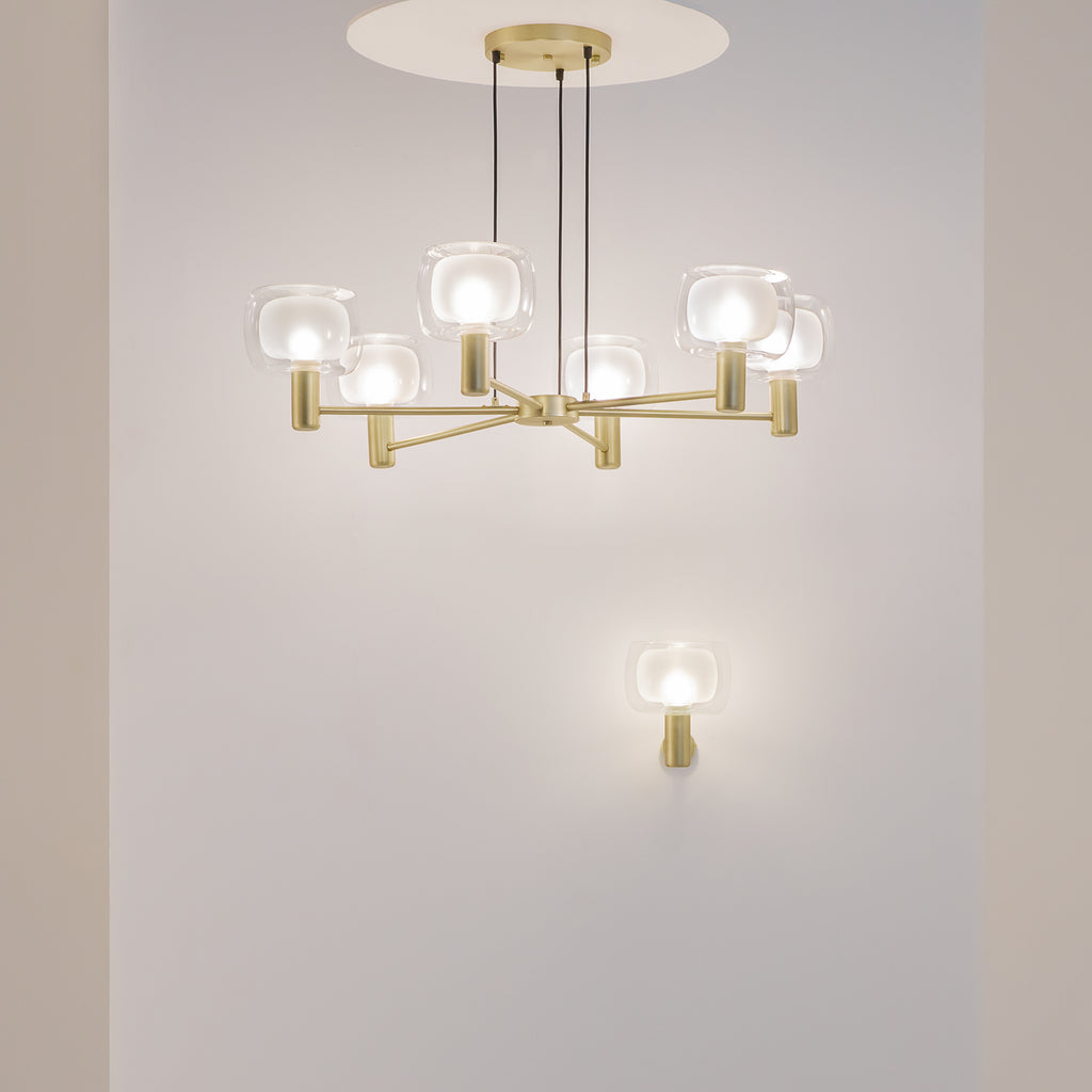 Lampa wisząca Maytoni Vision IP20 6xE14 MOD411PL-06G | Złoto