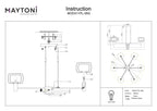 Lampa wisząca Maytoni Vision IP20 6xE14 MOD411PL-06G | Złoto