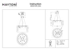 Lampa wisząca Maytoni Wonderland IP20 4xE14 MOD313PL-04G | Złoto