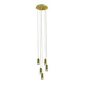Lampa wisząca Mentin dł. 58cm 5W 5xLED barwa ciepła 3000K | mosiężny szczotkowany