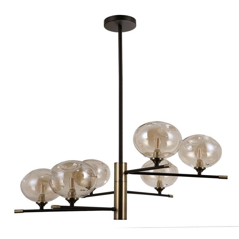 Lampa wisząca Mesta śr. 72cm 6xG9 | czarny/brąz