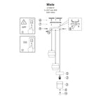 Lampa wisząca Miele 3, czarny/dymiony/złoty, 3x40W E27