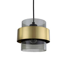 Lampa wisząca Miele 3, czarny/dymiony/złoty, 3x40W E27