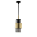 Lampa wisząca Miele, długa, czarny/dymiony/złoty, 1x40W E27