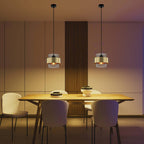Lampa wisząca Miele, duża, czarny/dymiony/złoty, 1x40W E27