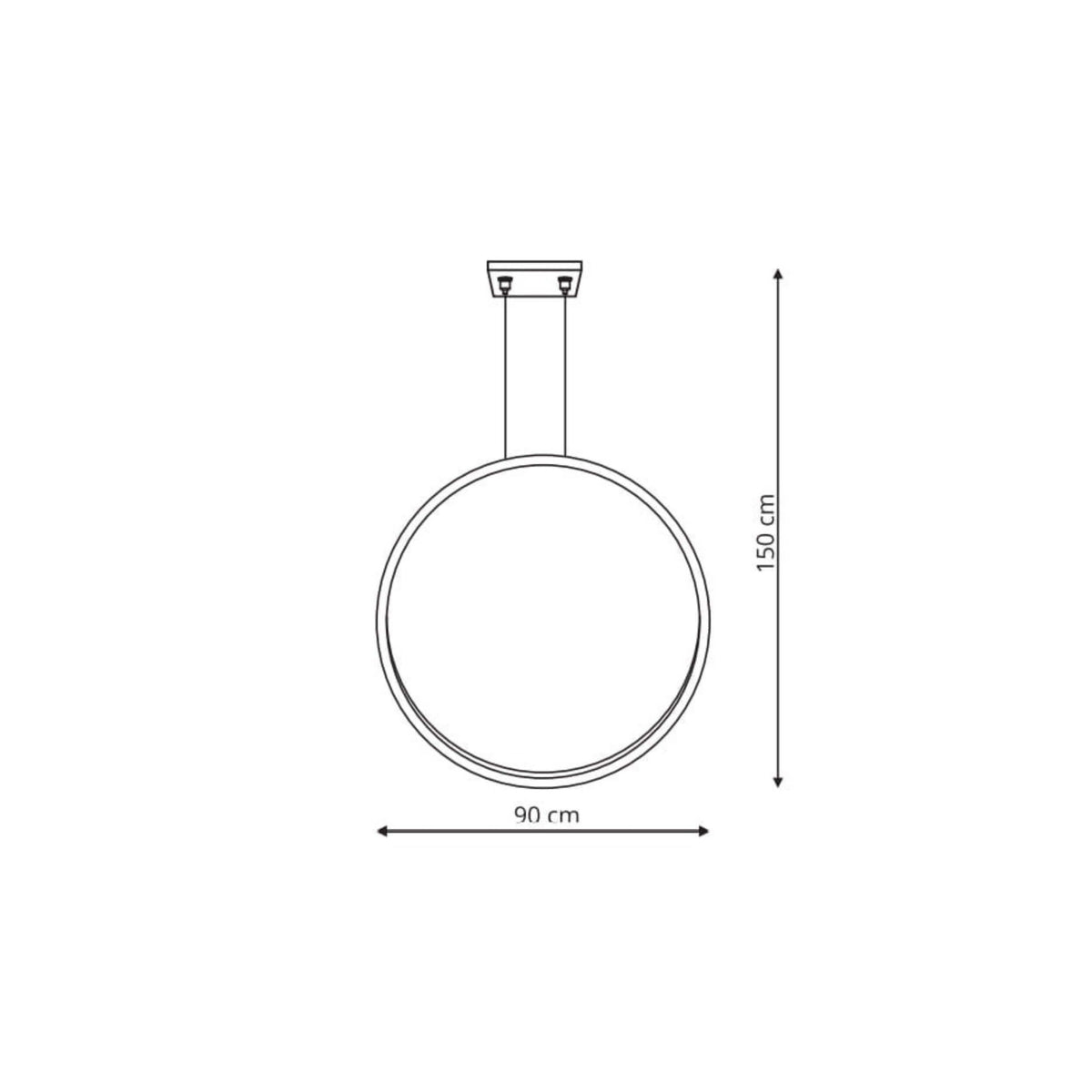 Lampa wisząca Mirror L biała IP44 LED CCT