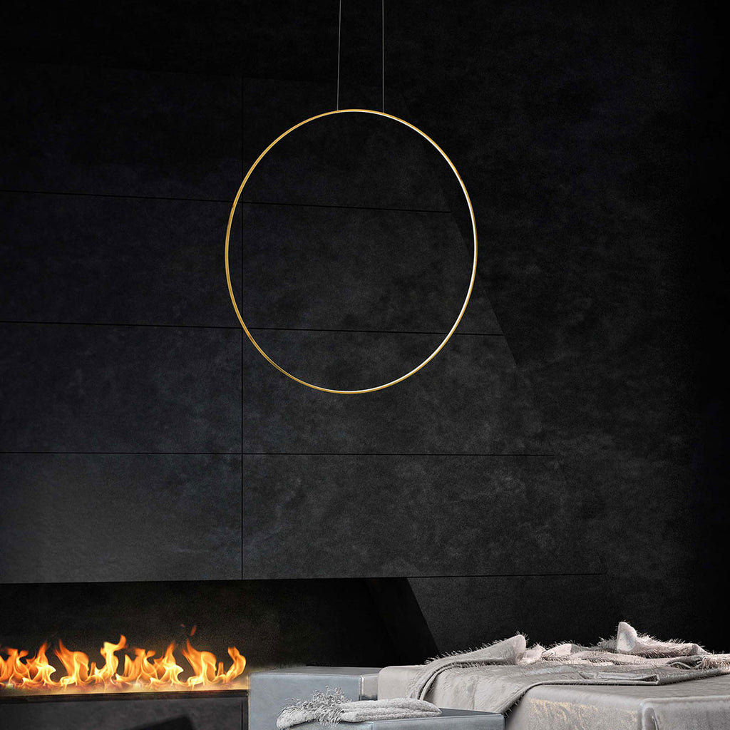 Lampa wisząca Mirror S złota IP44 LED CCT