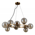 Lampa wisząca Montora śr. 64cm 11xG9 | miodowy mosiężny