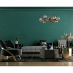 Lampa wisząca Montora śr. 64cm 11xG9 | miodowy mosiężny