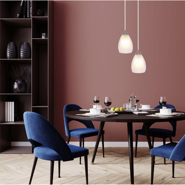 Lampa wisząca NIKI, chrom/dymiony, 1x40W E14