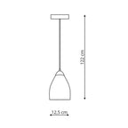 Lampa wisząca NIKI, chrom/dymiony, 1x40W E14