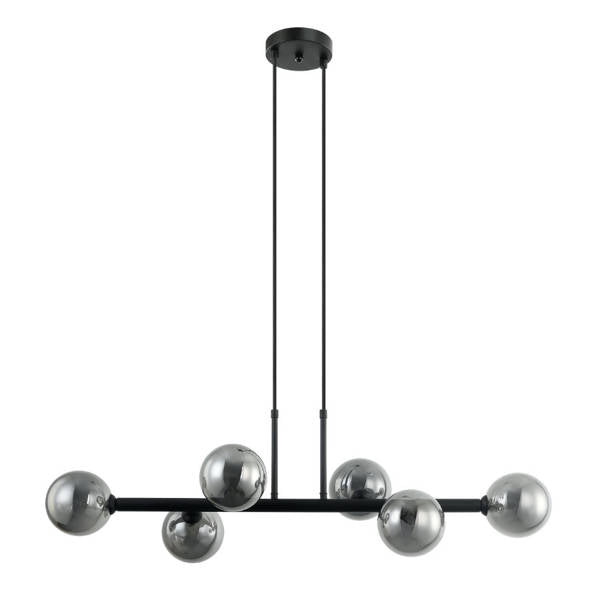 Lampa wisząca OLBIA dł. 92cm 6xG9 | czarny