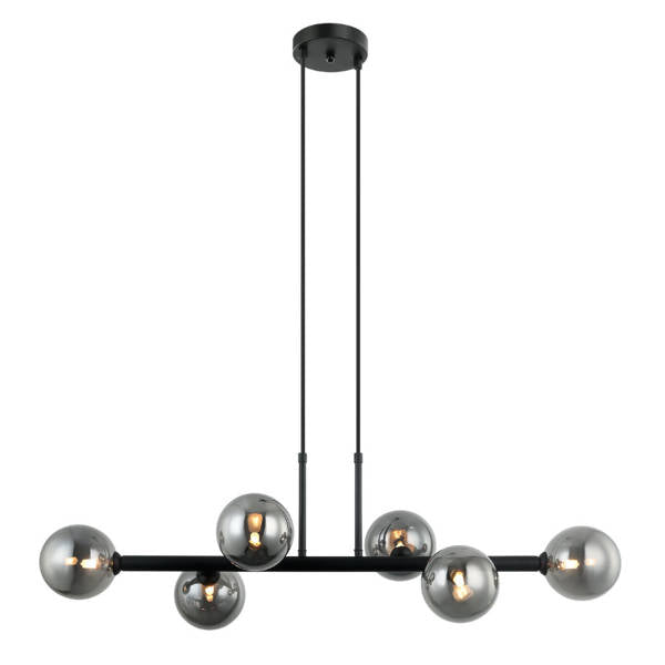 Lampa wisząca OLBIA dł. 92cm 6xG9 | czarny
