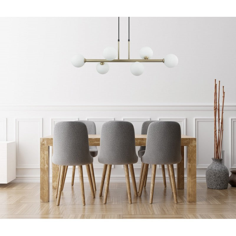 Lampa wisząca OLBIA wys. cał. 88cm 6xG9 | złoty