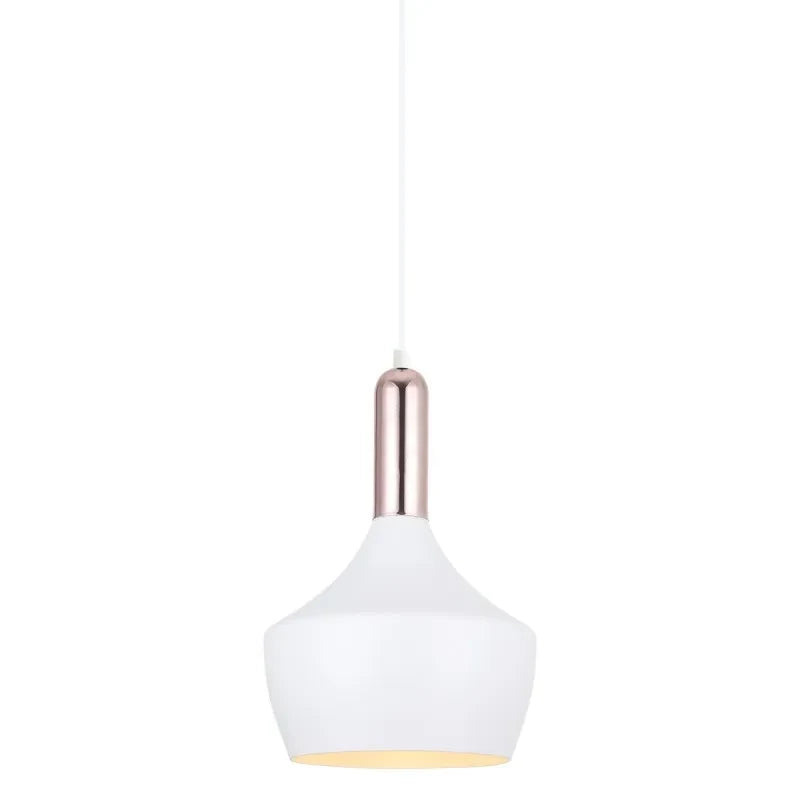 Lampa wisząca OPHELIA śr. 25cm E27 | biały/miedziany