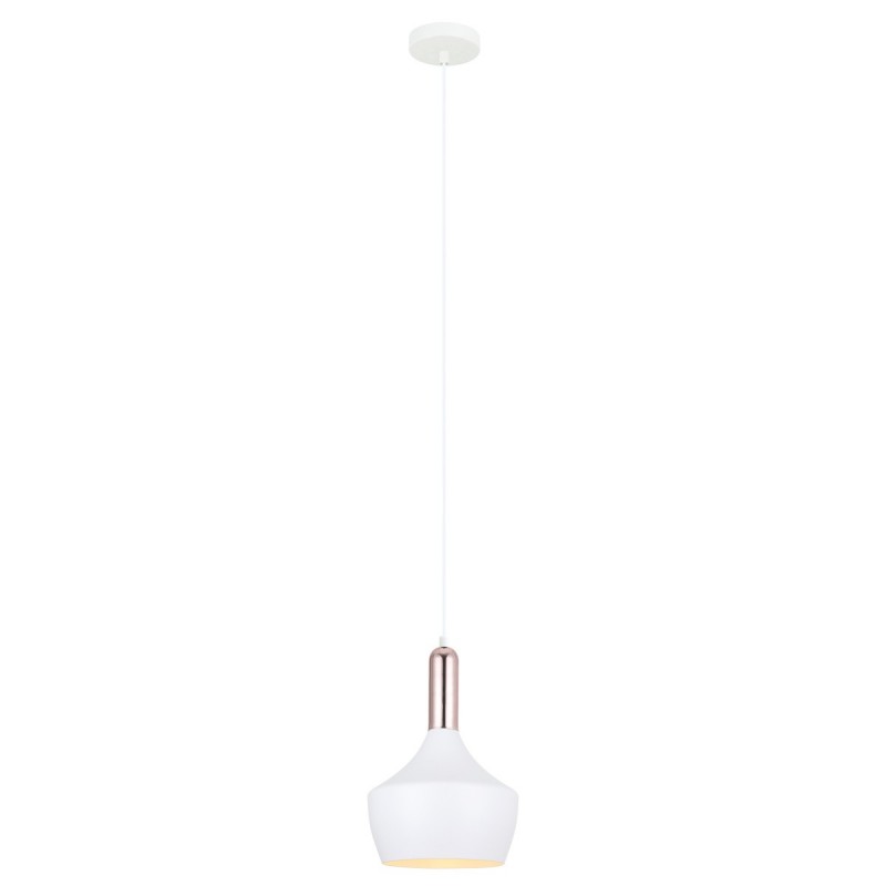 Lampa wisząca OPHELIA śr. 25cm E27 | biały/miedziany