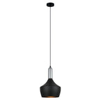 Lampa wisząca OPHELIA śr. 25cm E27 | czarny/chrom