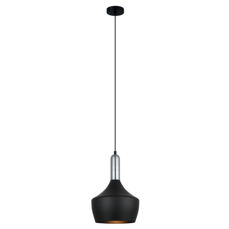 Lampa wisząca OPHELIA śr. 25cm E27 | czarny/chrom