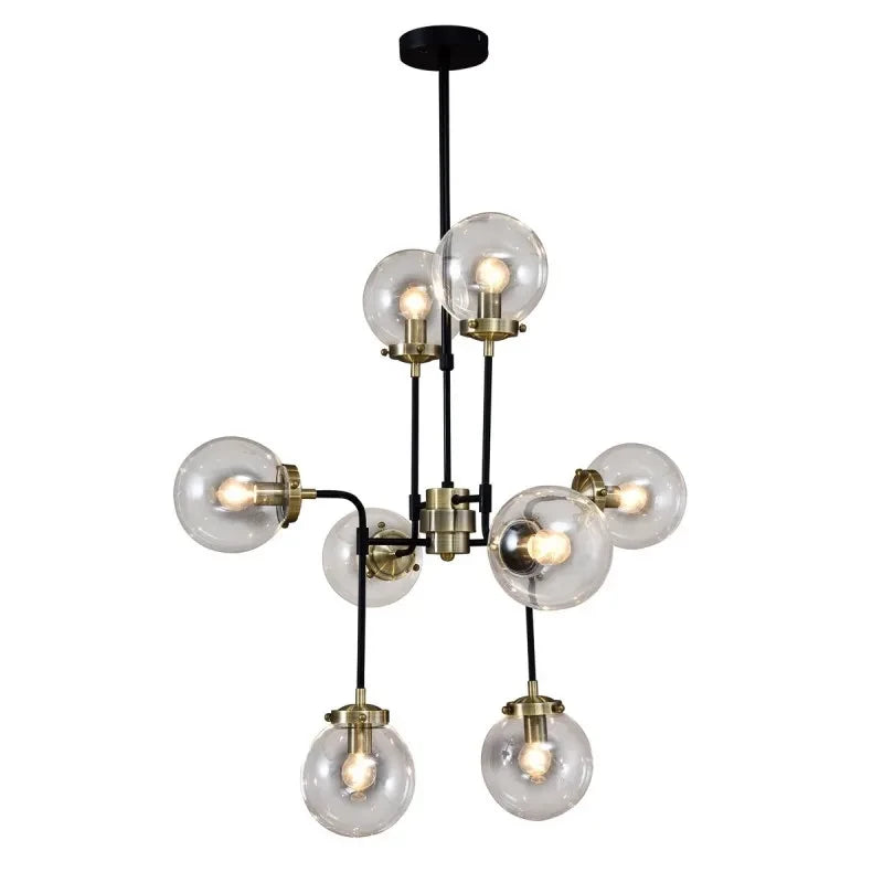 Lampa wisząca Odelia śr. 79cm 8xE14 | czarny