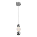 Lampa wisząca Oter śr. 14cm 7W 2xLED ciepła biel 3000K | chrom