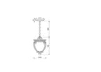 Lampa wisząca Outdoor Fleur IP44 1xE27 O414PL-01BZ | Brąz antyczny