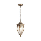 Lampa wisząca Outdoor Fleur IP44 1xE27 O414PL-01GB | Czarny ze złotem