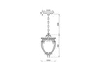 Lampa wisząca Outdoor Fleur IP44 1xE27 O414PL-01GB | Czarny ze złotem