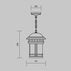Lampa wisząca Outdoor Salamanca IP44 1xE27 O031PL-01BR | Brązowy