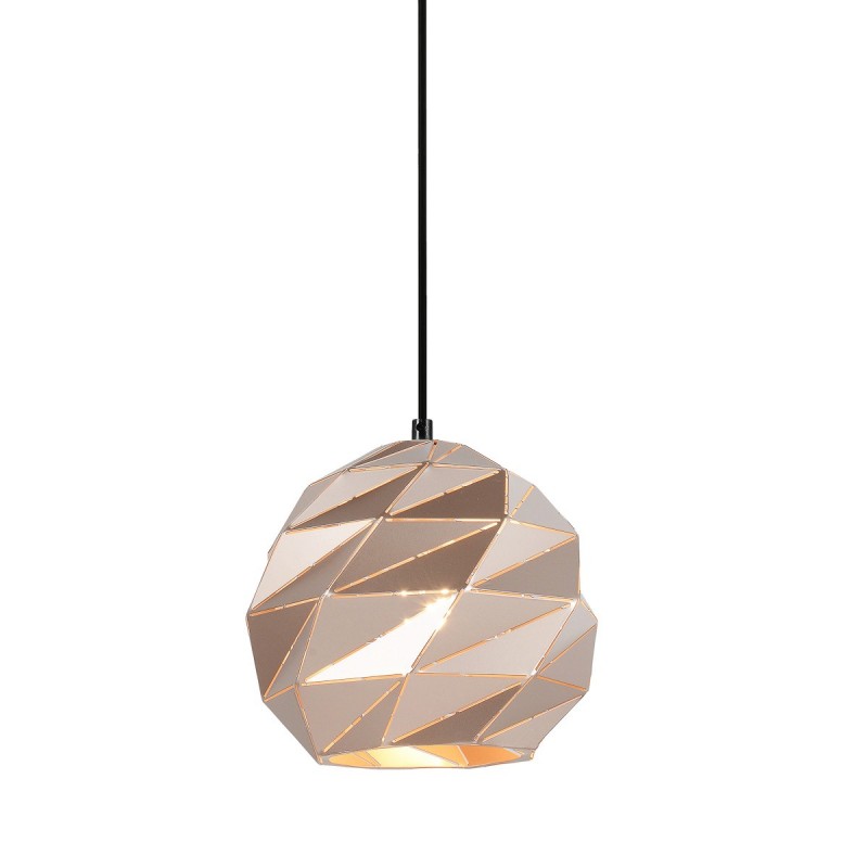 Lampa wisząca PALERMO śr. 23cm E27 | złoty/czarny
