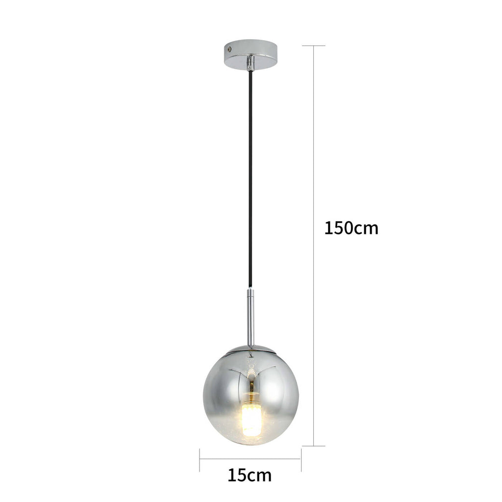 Lampa wisząca PALLA, mała, chrom, 1x40W E14
