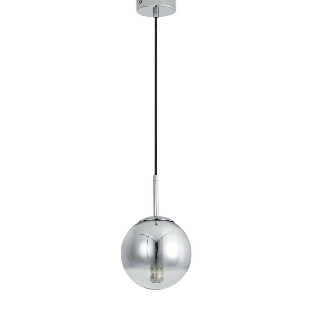 Lampa wisząca PALLA, mała, chrom, 1x40W E14