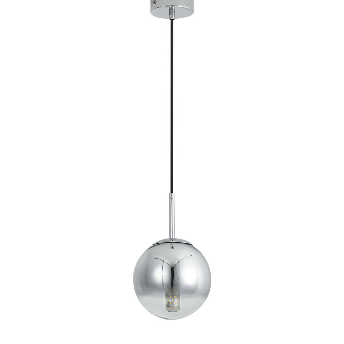 Lampa wisząca PALLA, mała, chrom, 1x40W E14