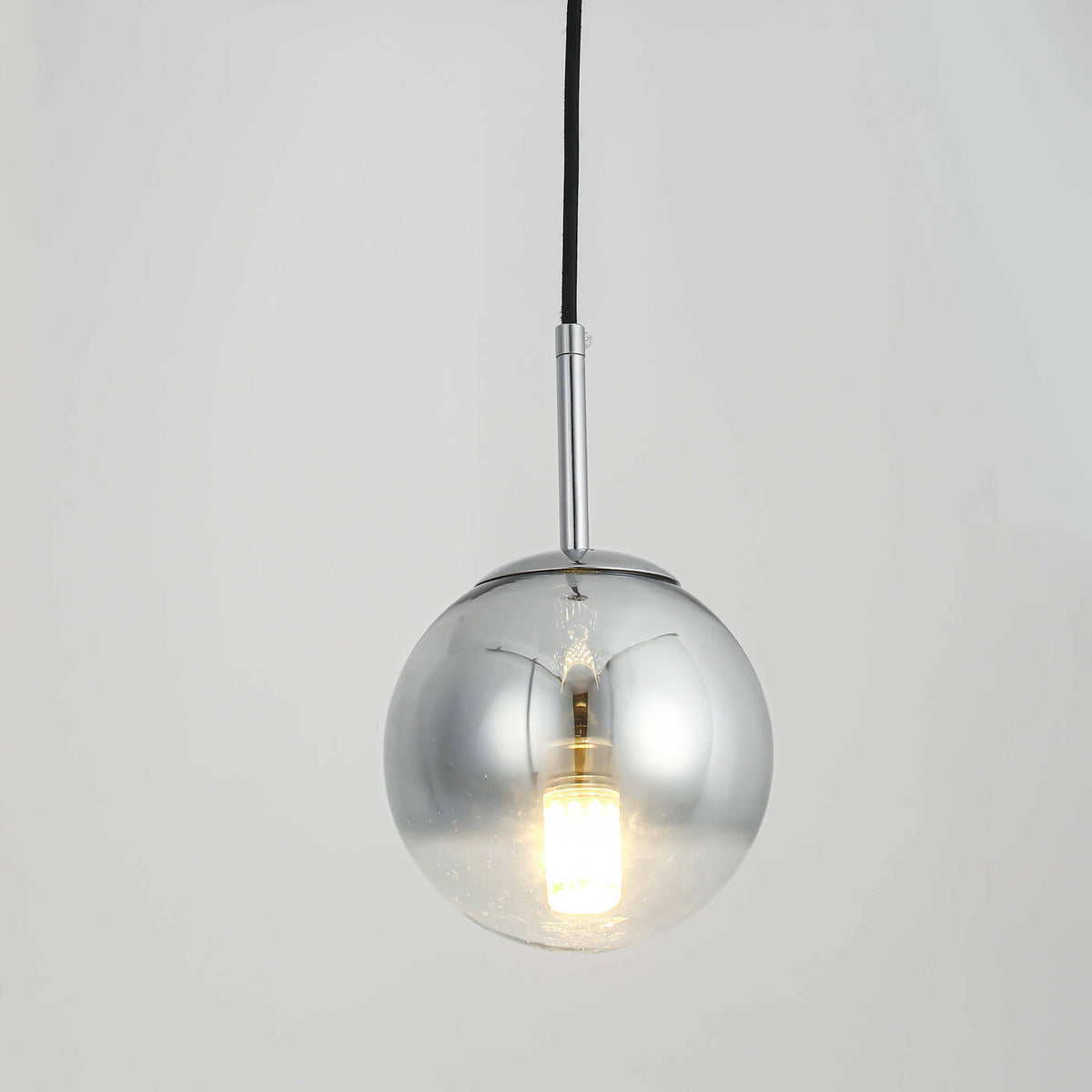 Lampa wisząca PALLA, mała, chrom, 1x40W E14