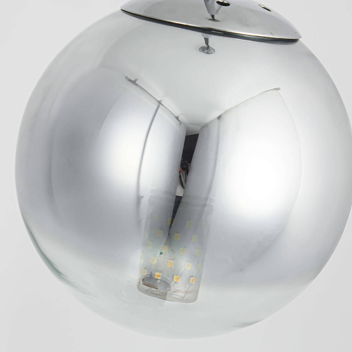 Lampa wisząca PALLA, mała, chrom, 1x40W E14