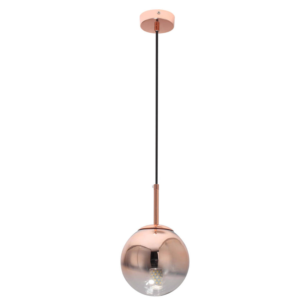 Lampa wisząca PALLA, mała, miedziana, 1x40W E14