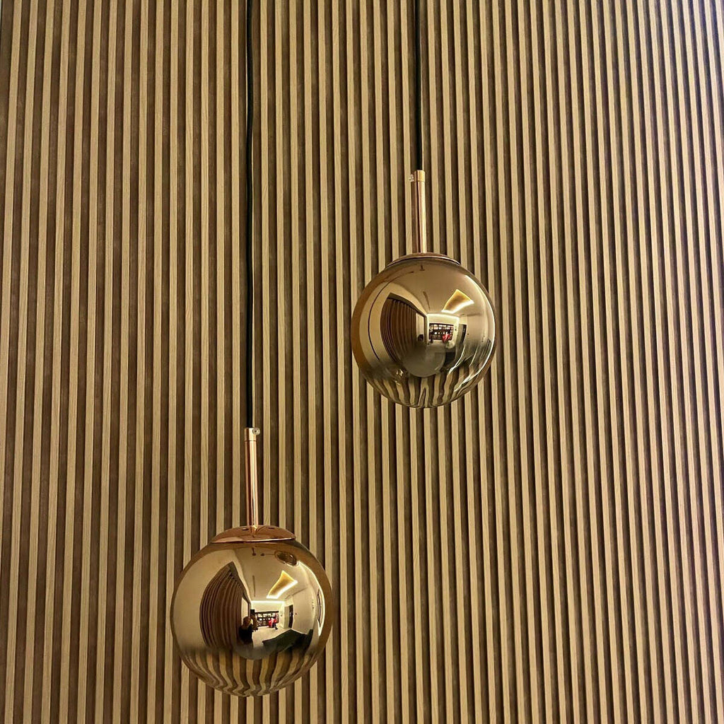 Lampa wisząca PALLA, mała, złota, 1x40W E14