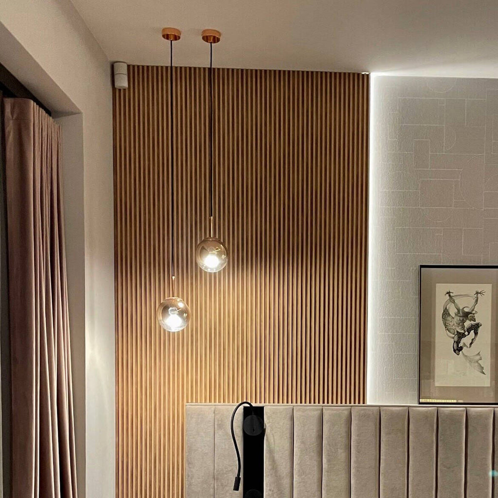 Lampa wisząca PALLA, mała, złota, 1x40W E14