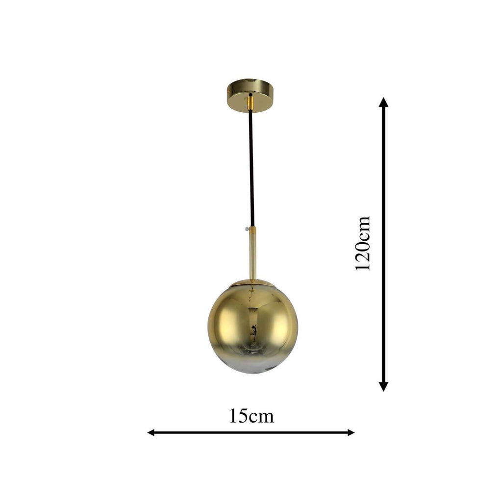 Lampa wisząca PALLA, mała, złota, 1x40W E14