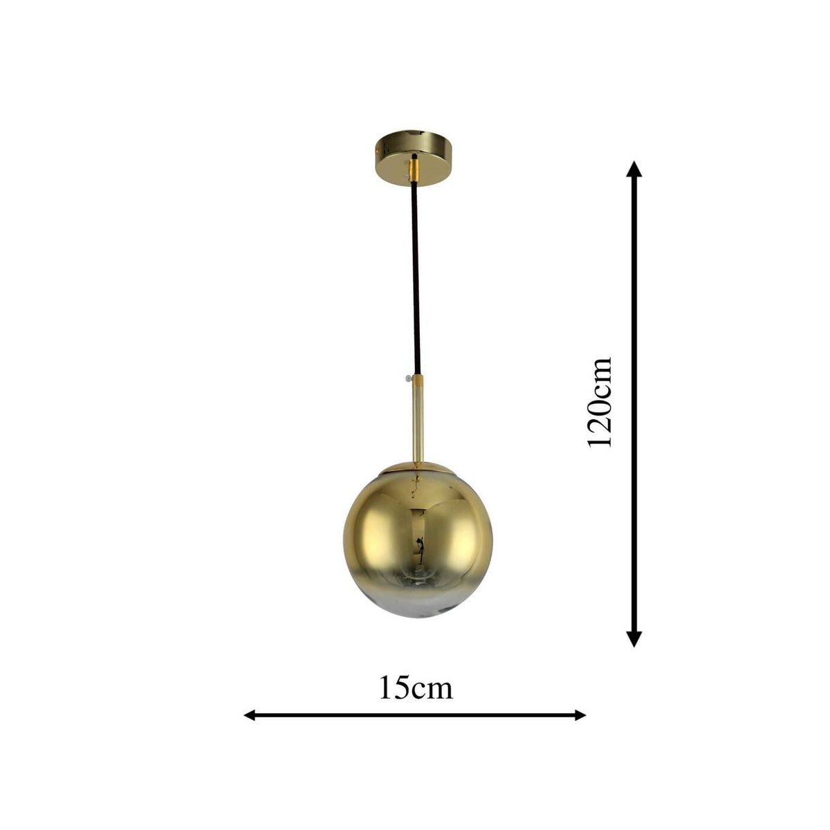 Lampa wisząca PALLA, mała, złota, 1x40W E14