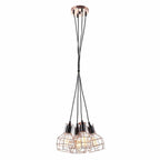 Lampa wisząca PERIFO MDM-2272/4 BK+COP, 4x60W E27