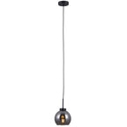 Lampa wisząca POGGI śr. 15cm E27 | czarny/dymiony