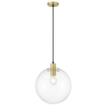 Lampa wisząca PUERTO, śr. 30cm, złota z transparentnym kloszem, 1x50W E27