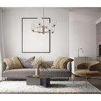 Lampa wisząca Perano śr. 62cm 8xG9 | brąz antyczny