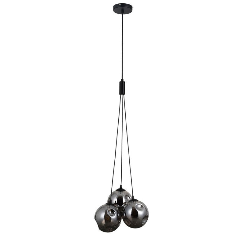 Lampa wisząca Perlos śr. 30cm 3xG9 | czarny/grafitowy
