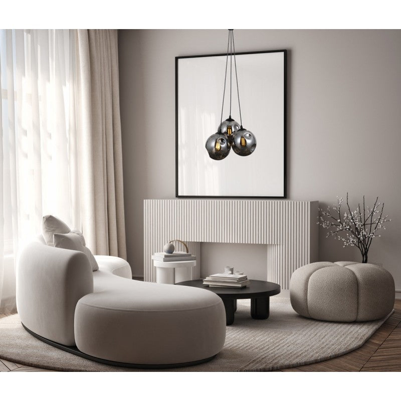 Lampa wisząca Perlos śr. 30cm 3xG9 | czarny/grafitowy