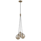 Lampa wisząca Perlos śr. 30cm 3xG9 | miodowy/bursztynowy